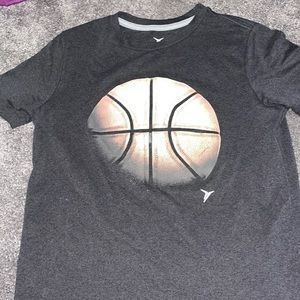 basketball graphic tshirt dark grey background